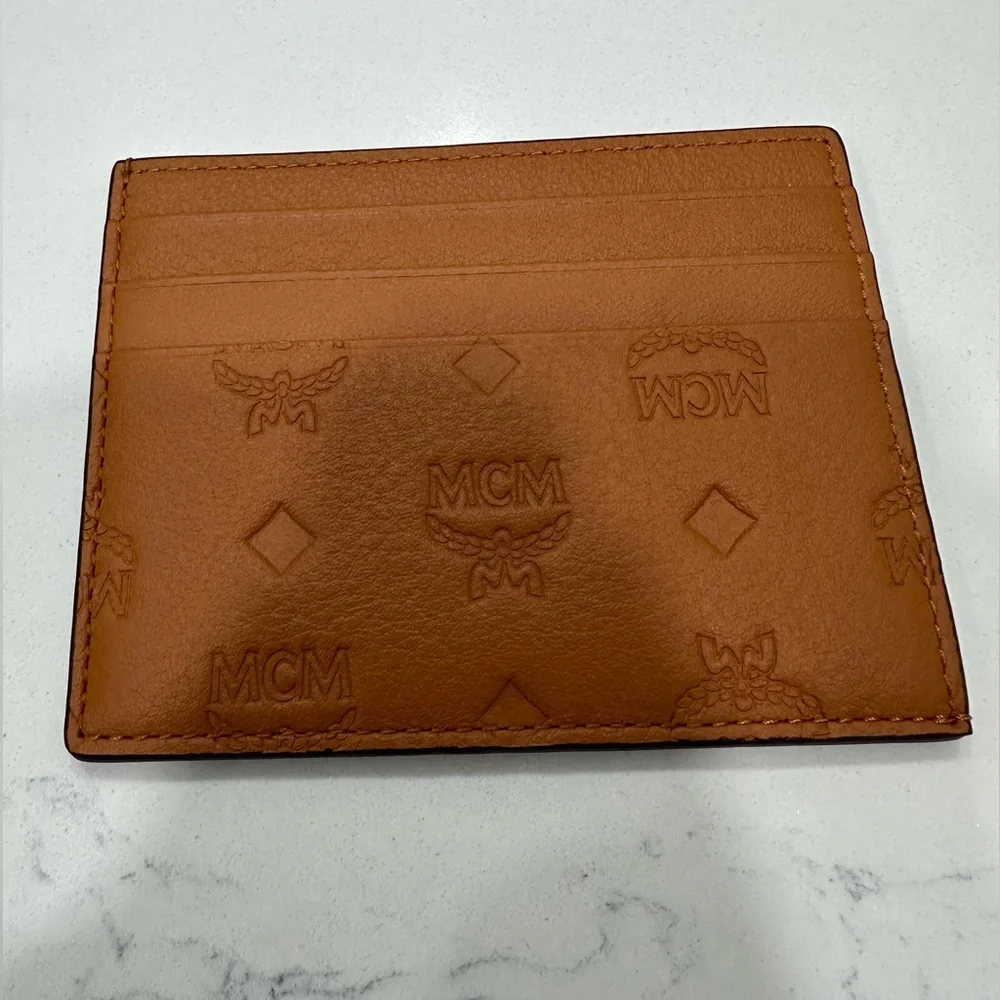 MCM Cognac Visetos Card Holder